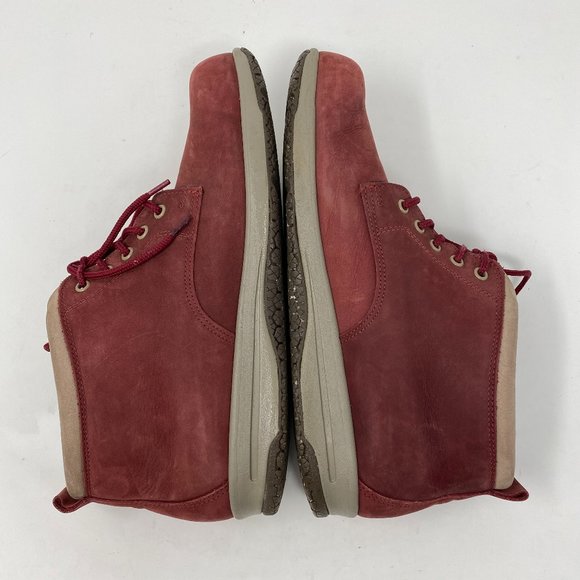 SAS Pink and Red Ankle Booties with Lace-Up Design - Picture 4 of 16